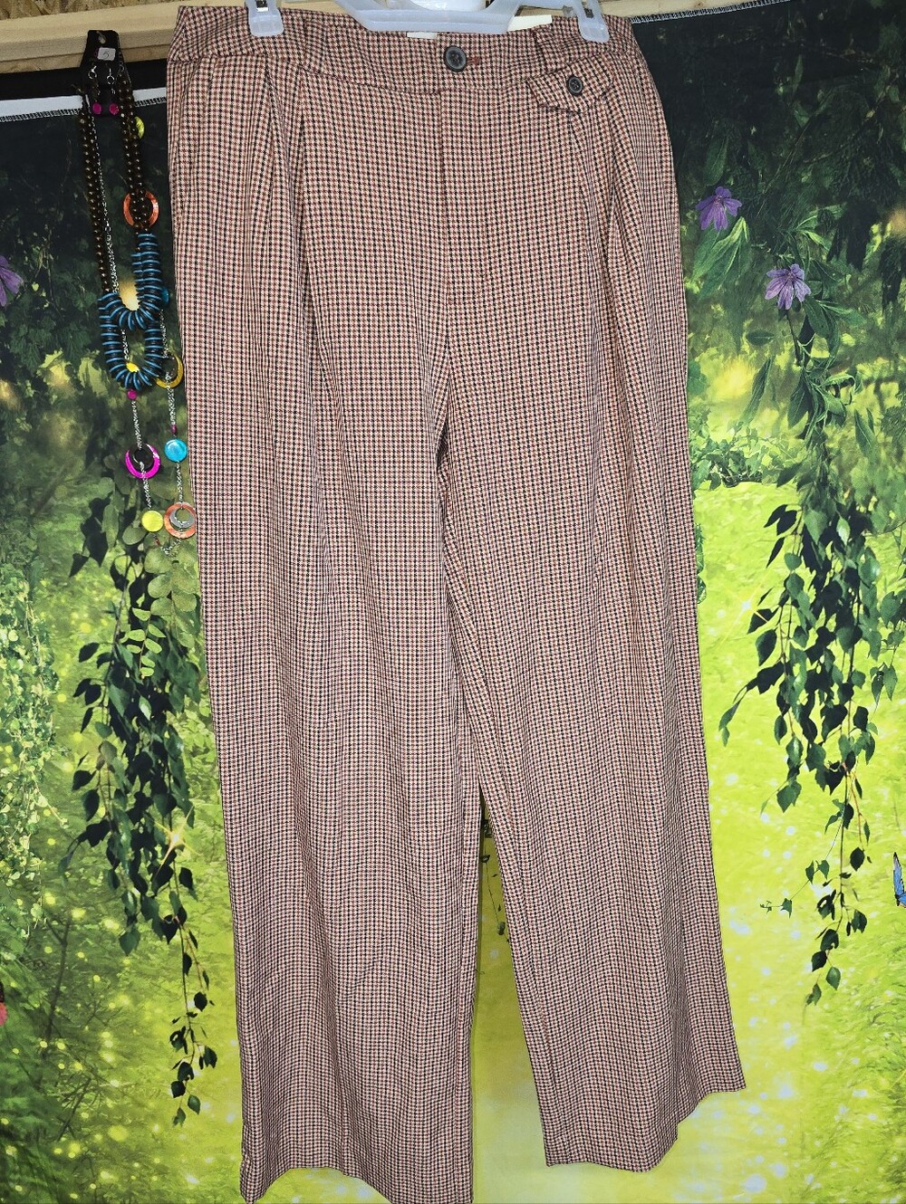 #127 Wide-Leg Checkered Pants  Women's Jumpsuit Alternative